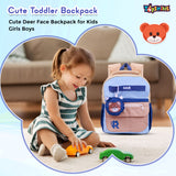 Toyshine 11" Cute Bear Design Kindergarten Backpack for Kids Girls Boys Toddler Backpack Preschool Nursery Travel Bag Picnic Bag, Mini Size - Multi Model B