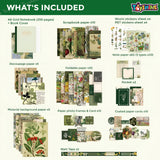 Toyshine Green Field Scrapbooking Vintage Collection - Gift Box Set of 125pcs Aesthetic Journaling Kit, Scrapbook Kit with Stickers, Washi Tapes, Art Craft Gift for Kids Boys Girls Teens - Green