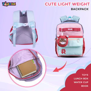 Toyshine 11" Cute Bear Design Kindergarten Backpack for Kids Girls Boys Toddler Backpack Preschool Nursery Travel Bag Picnic Bag, Mini Size - Multi Model A