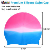 Toyshine Swimming Combo Kit for kids- 1 pc swim cap, 1 Anti Fog Goggles with ear plugs (Pink Combo)