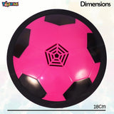 Toyshine Air Power Soccer Rainbow Hover Disc Toy with Foam Bumpers and Light-Up LED Lights for Kids