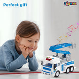 Toyshine 1:16 Scale 360° Rotation Repair Lifter Cum Rescue Ladder Holder Musical Friction Powered Toy Truck for Kids 3+ Years
