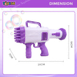 Toyshine Rocket Boom 32 Hole Bubble Blaster for Kids | High Volume Bubble Gun with Solution | Ultimate Bubble Fun Maker - Purple