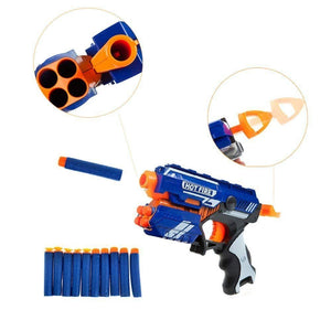 Toyshine Foam Blaster Gun Toy, Safe And Long Range, 10 Bullets - Multicolor