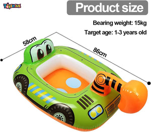 Toyshine Inflatable Excavator Theme Swimming Pool Tub Tube Water Play Centre Toy for Kids - 78 x 58 Cms