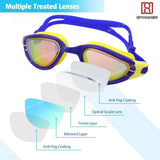 Spanker Swimming Goggles for Children Teens, Anti-Fog Anti-UV Youth Swim Glasses Leak Proof Twin (Pack of 2) Color May Vary
