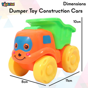 Toyshine Pack of 3 Dumper Toy Construction Cars Push and Go Play Set Friction Powered Vehicles for Kids Educational Toy Set