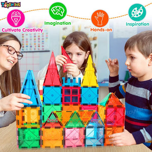 Toyshine 28 Pc Magnetic Tiles Building Block Constructing & Creative Learning Educational Toy Stem Kit for 3+ yrs