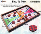 Toyshine Wooden Combo | 54 Building Blocks and Fast Sling Puck Board Game