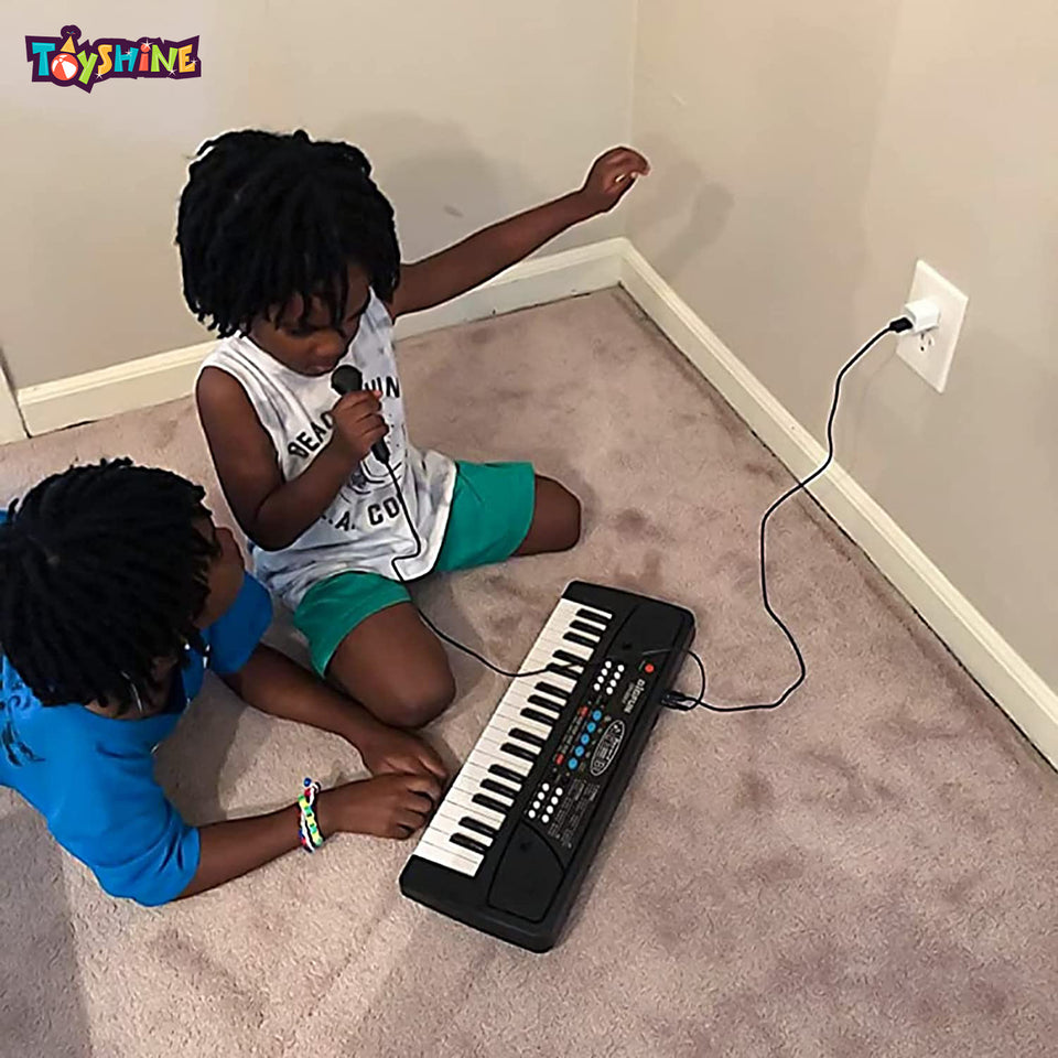 Toyshine 37 Key Piano Keyboard Toy for Kids DC Power Option + Recording + Microphone- New