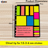 Toyshine 3 Set Super Sticky Notes with Color Coding Pattens Includes 375 pcs Index Tabs Bookmark Stickers and Memo Flag