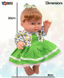 Toyshine 8 inches Realistic Jinny Baby Doll Girl, Green