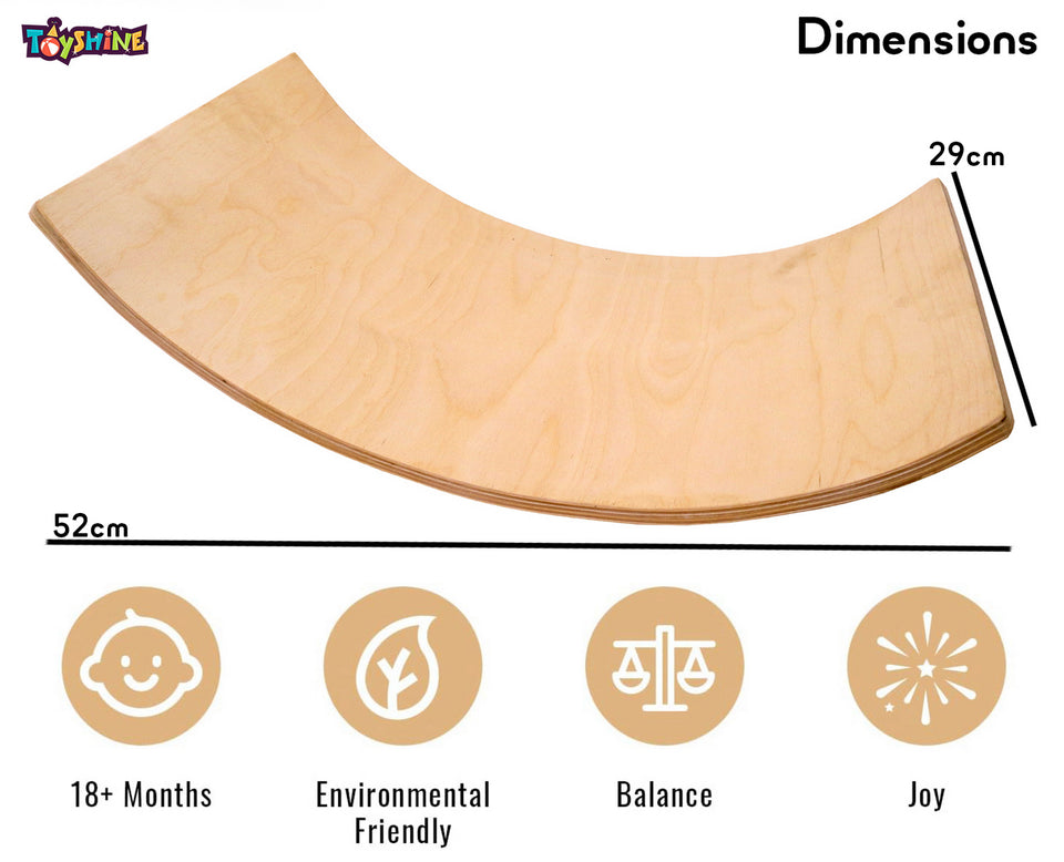Toyshine 23.5 Inches Wooden Wobble Balance Board