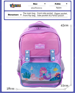 Toyshine 16 Inches Mermaid High School College Backpacks for Teen Girls Boys Lightweight Bag- Pink