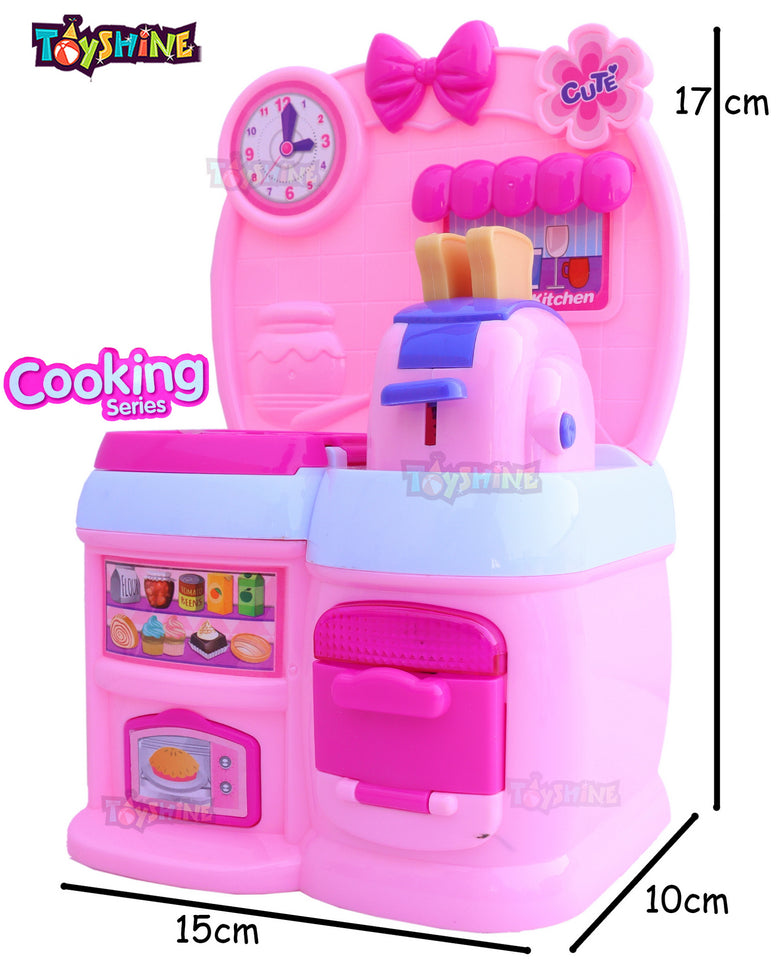 Toyshine Cooking Kitchen Toy Set, Battery Operated Play Set with Music and Lights