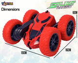 Toyshine Stunt Racing RC Car 4WD Remote Control Car 360 Degree Flips Double Sided Walking Rotating Stunt Car Electric Rechargeable Off Road - Red