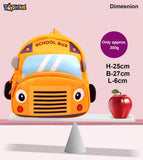 Toyshine 12" Cute Car Face Backpack for Kids Girls Boys Toddler Backpack Preschool Nursery Travel Bag - Mini Size - Orange