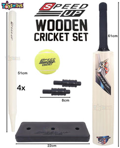 Toyshine Speed Up X-Shot Combo Box Cricket Kit for Kids (Bat Size: 4, 5-10 yrs) Gift Sports Outdoor Toy Boys Girls Picnic (Carry Bag)- SSTP