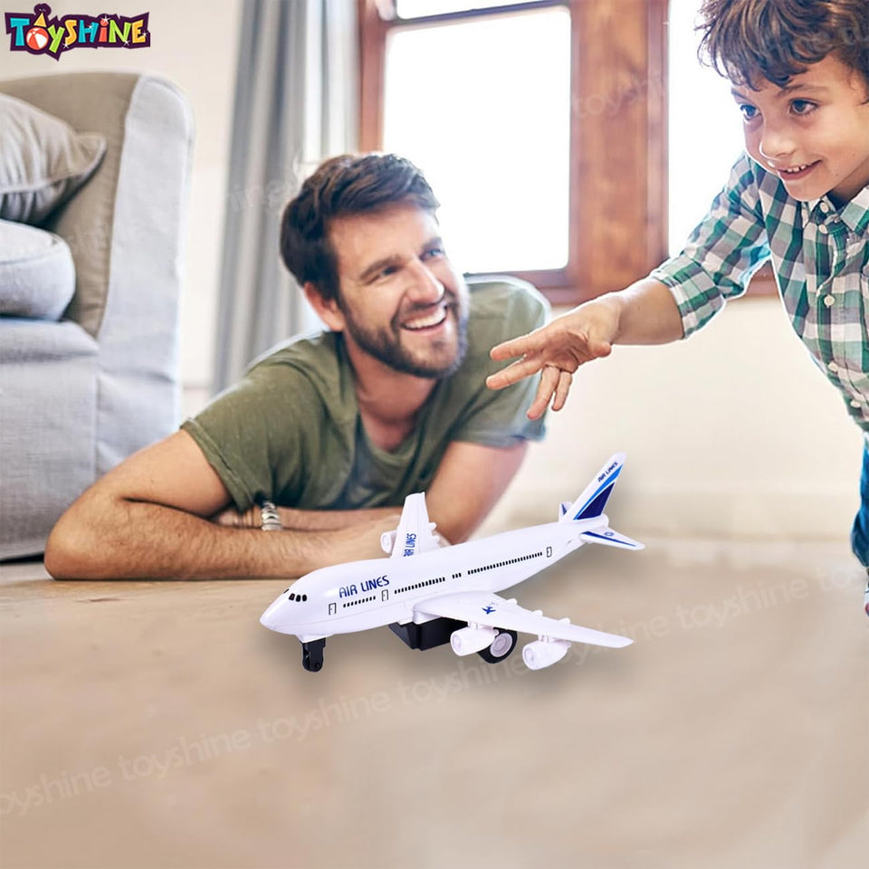 Toyshine Kids Play Vehicles Pull Back Airplane Toys for 3 4 5 6 Year Old Boys Girls-Multicolor