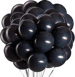 Toyshine Black Metallic Balloons for Party with 50pc 12inc Thick balloons Set