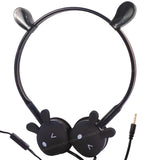 Toyshine Rabbit Design Headphone, Stereo with Mic Earphone, Stylish Headphones for Girls/Boys 3.5mm Jack On Ear Wired- Black