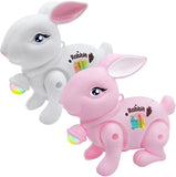 Toyshine Battery Operated Cute Interactive Walking Rabbit with Light & Sound Cuddly Electronic Pet Educational Features Toy for Kids- Pink