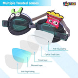 Toyshine Unisex-Child Swim Goggles, Anti Fog No Leaking Clear Vision Water Pool Swimming Goggles (Age 6-14),SSTP- Fast Food- B