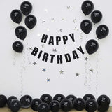 Toyshine Black Metallic Balloons for Party with 50pc 12inc Thick balloons Set