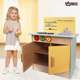 Toyshine Big Size Wooden Play Kitchen Set for Kids Toddlers, Toy Kitchen Gift for Boys Girls, Age 3+