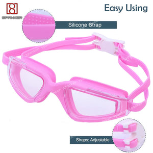 Spanker Zone Design Swim Goggles with Ear Plugs, UV Protection No Leaking Anti Fog Lens Swimming Glasses for Adult Women Men and Youth, Pink SSTP