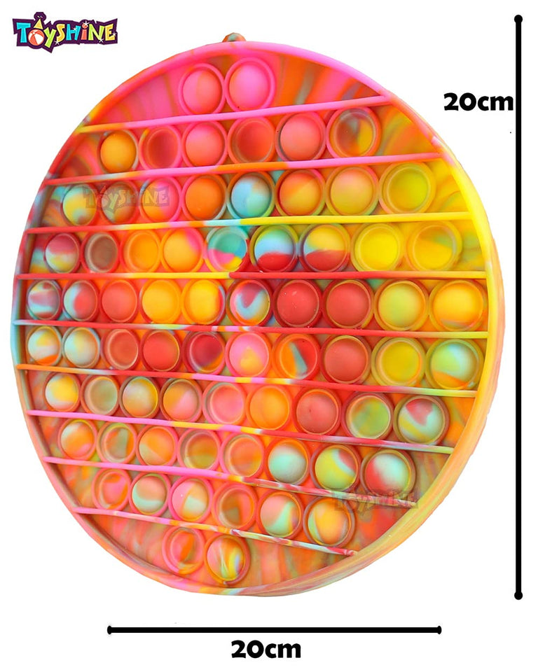 Toyshine Pack of 6 | Big Round Multi-Color Pop Poppers Pop-it for Teens Kids, Sensory Gigantic Oversized | Birthday Return Gift Party Favor for Kids | 20 Cms (7.8 Inches)