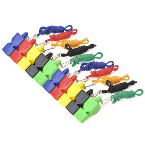 Spanker Sports Coach Whistles, for Football, Sports Lifeguard, Survival Emergency &Training, Multicolor Pack of 10 SSTP