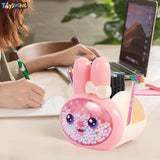 Toyshine Plastic Bunny Buddy Design Pen & Pencil Holder (Pack Of 6) Desktop Stationery Organizer, Kids Pen Holders Return Gifts For Birthday, Stationery Organizer Multicolor, Multi-Coloured