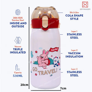 Toyshine Spanker 316 Travel Insulated Stainless Steel Water Bottle for Kids