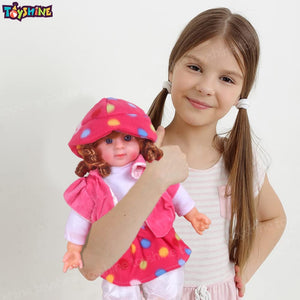 Toyshine Cute Gorgeous Girl Doll Toy with Beautiful Dress and Elegant Eyes - Pink- Multi
