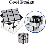 Toyshine 3x3x3 Silver Mirror Magic Speed Cube Speedy Stress Buster Brainstorming Puzzle for Kids & Adults