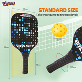 Toyshine Speed Up Wooden Pickleball Paddles Set - 2 Lightweight Rackets with 2 Pickleballs Fun Play Game for All Ages Indoor Outdoor Garden Ground Park Play