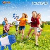 Toyshine Rocket Boom 32 Hole Bubble Blaster for Kids | High Volume Bubble Gun with Solution | Ultimate Bubble Fun Maker - Blue