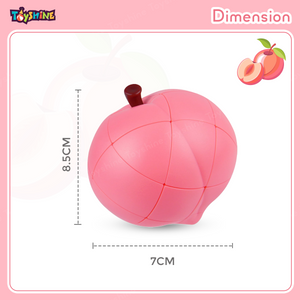 Toyshine Peach Shaped Magic Speed Cube 3x3, Stress Relief Toys for Adults & Children, Cube Educational Creative Puzzle Toys Gifts for Kids Boys Girls Age 3 +