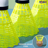 Toyshine Pack of 36 Nylon Badminton Shuttlecocks, Stable and Sturdy Shuttles - Multicolor, SSTP