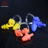 Spanker 4 Sets Waterproof Silicone Swimming Earplugs Nose Clip Plugs,Ear & Nose Protector Swimming Sets ,Color Vay Mary SSTP