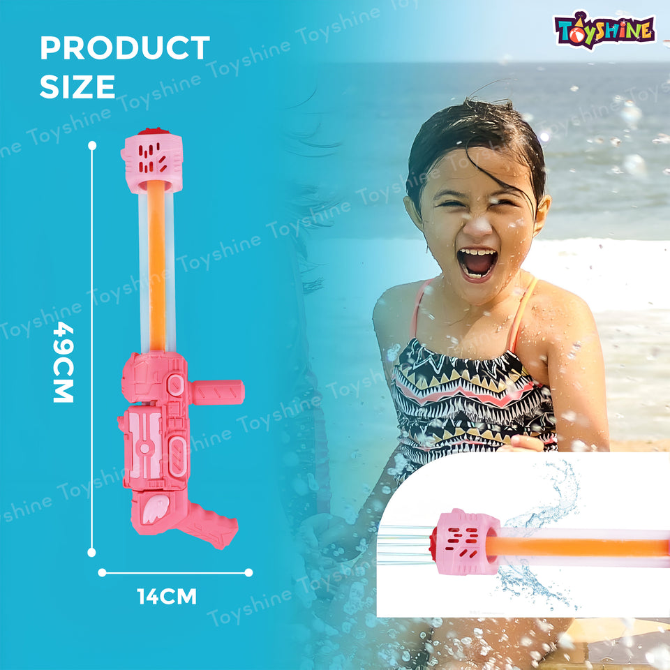 Toyshine 49CM Truck Shape Long Range Outdoor Air Pump 5 Hole Spray Water Gun Toy for Summer Swimming Pool Party Holi Water Toy Gun for Girls Boys Kids 3+, Pink