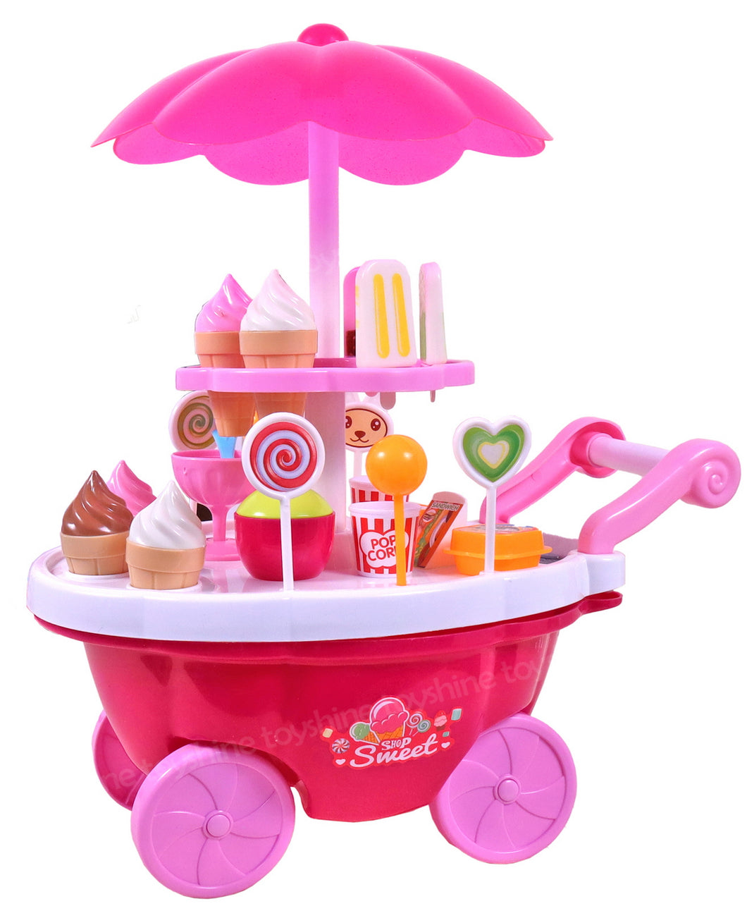 Toyshine Sweets & Treats Ice Cream Cart Kitchen Play Cart Kids Toy for Ages 2 Up