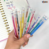 Toyshine 6 Set Glitter Gel Pens1.0mm Metallic Vibrant Sparkle 12 Colors Pens for Coloring Calligraphy Cards Drawing Doodling Crafts Scrapbooks Birthday Return Gift Party Favor for Kids Girls Boys