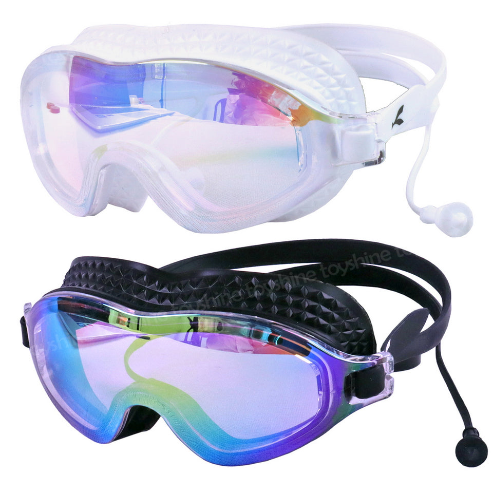 Spanker Pack of 2 Anti Fog Anti-UV Wide View Leak Proof Adjustable Swimming Goggles for Teenagers and Adults - Multicolor