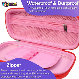Toyshine Flying Star Unicorn Pink Hardtop Pencil Case with Multiple Compartments - Kids School Supply Organizer Students Stationery Box - Girls Pen Pouch- Pink