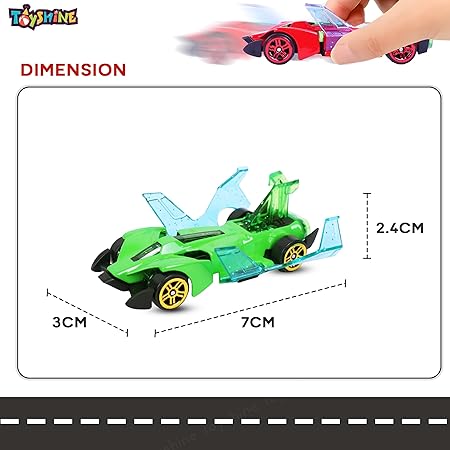 Toyshine Pack of 6 Free Wheel Speed Racing 1:72 Scale Die cast Kids Collectable Vehicle Toy Set Educational Play Set Return Gift for Age 3+
