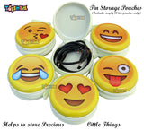 Toyshine Smiley Emoji Metal Tin Pouch for Earphone, Coins, Birthday Return Gifts (Pack of 30)