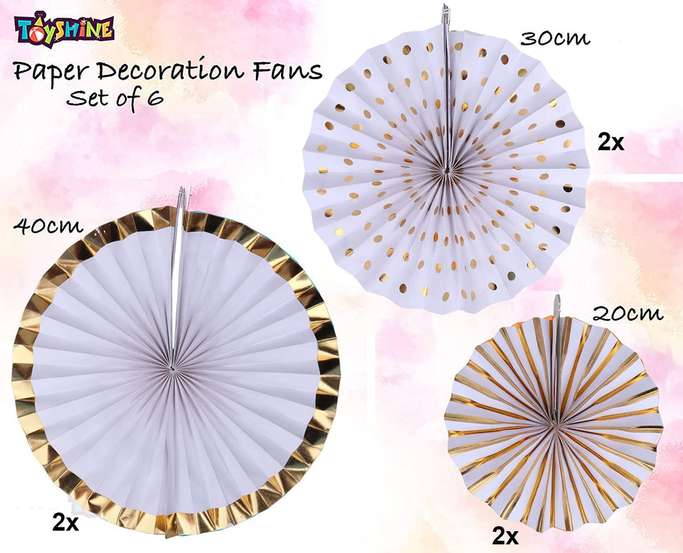Toyshine Combo Party Decoration Combo | Wall Decor Fans with Balloons