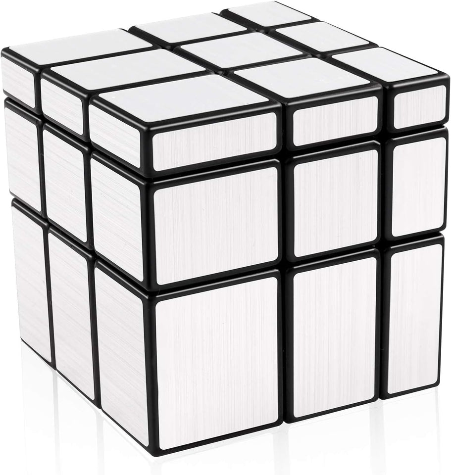 Toyshine 3x3x3 Silver Mirror Magic Speed Cube Speedy Stress Buster Brainstorming Puzzle for Kids & Adults